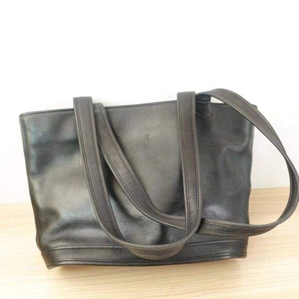 Vintage Coach Bleecker Basket Tote Black Leather‎ Bucket Utility Purse 9302 USA - Picture 2 of 15